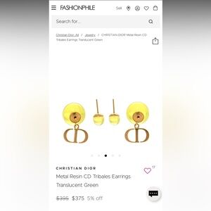 Dior Gold and Translucent Earrings